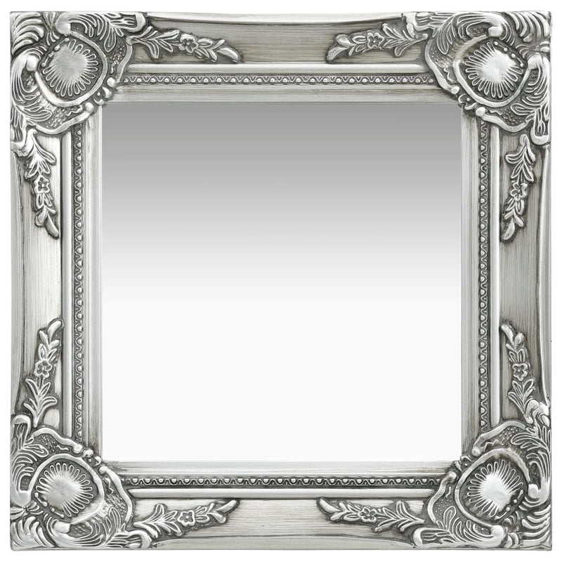 Load image into Gallery viewer, Vidaxl wandspiegel barok stijl 40x40 cm zilverkleurig
