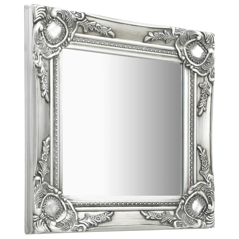 Load image into Gallery viewer, Vidaxl wandspiegel barok stijl 40x40 cm zilverkleurig
