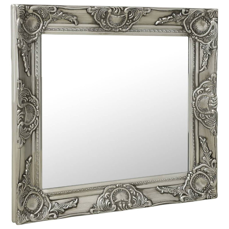Load image into Gallery viewer, Vidaxl wandspiegel barok stijl 50x50 cm zilverkleurig
