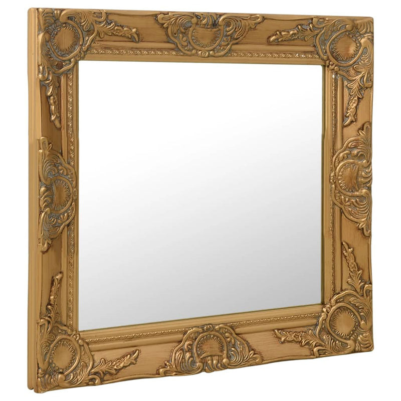 Load image into Gallery viewer, Vidaxl wandspiegel barok stijl 60x60 cm goudkleurig
