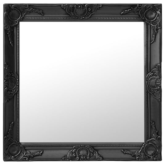Vidaxl wandspiegel barokstijl 60x60 cm zwart