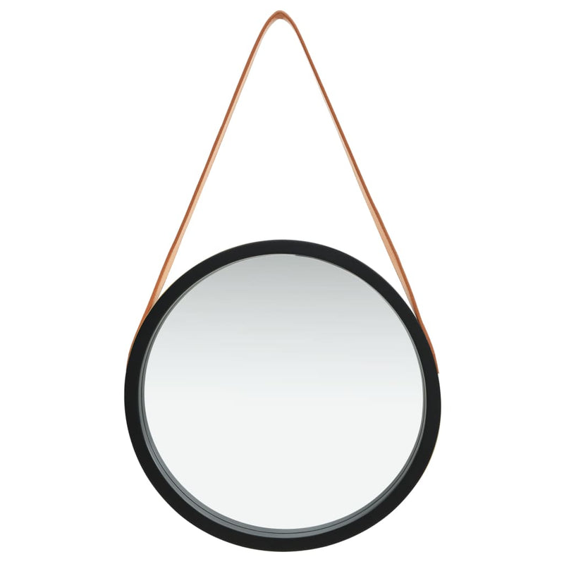 Load image into Gallery viewer, Vidaxl wandspiegel met band 40 cm zwart
