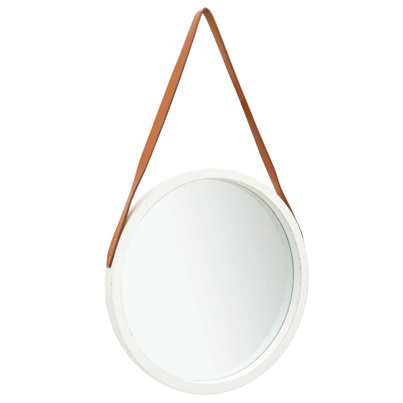 Load image into Gallery viewer, Vidaxl wandspiegel met band 50 cm wit
