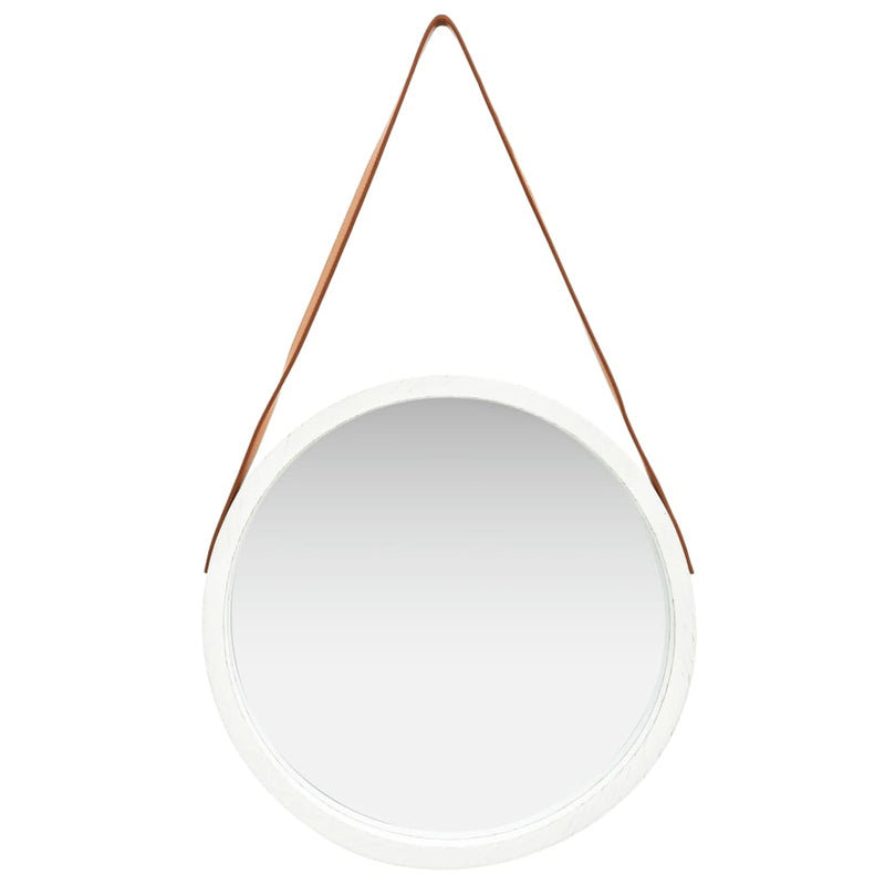 Load image into Gallery viewer, Vidaxl wandspiegel met band 50 cm wit
