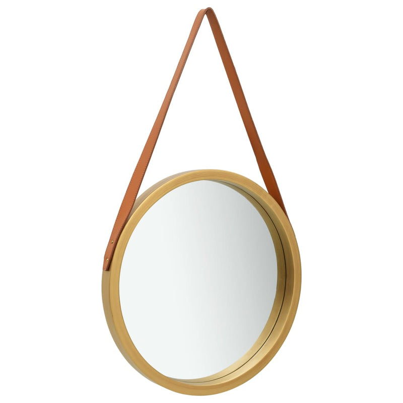 Load image into Gallery viewer, Vidaxl wandspiegel met band 50 cm goudkleurig
