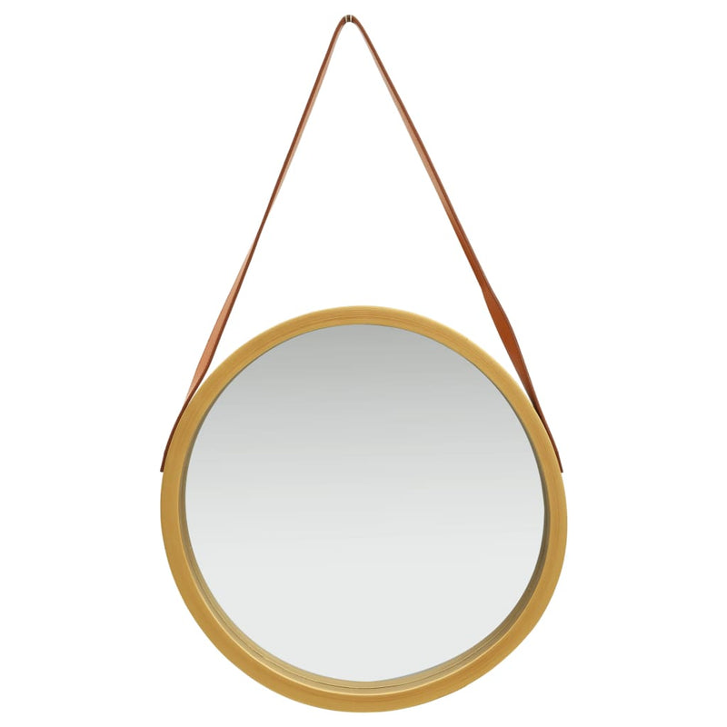 Load image into Gallery viewer, Vidaxl wandspiegel met band 50 cm goudkleurig
