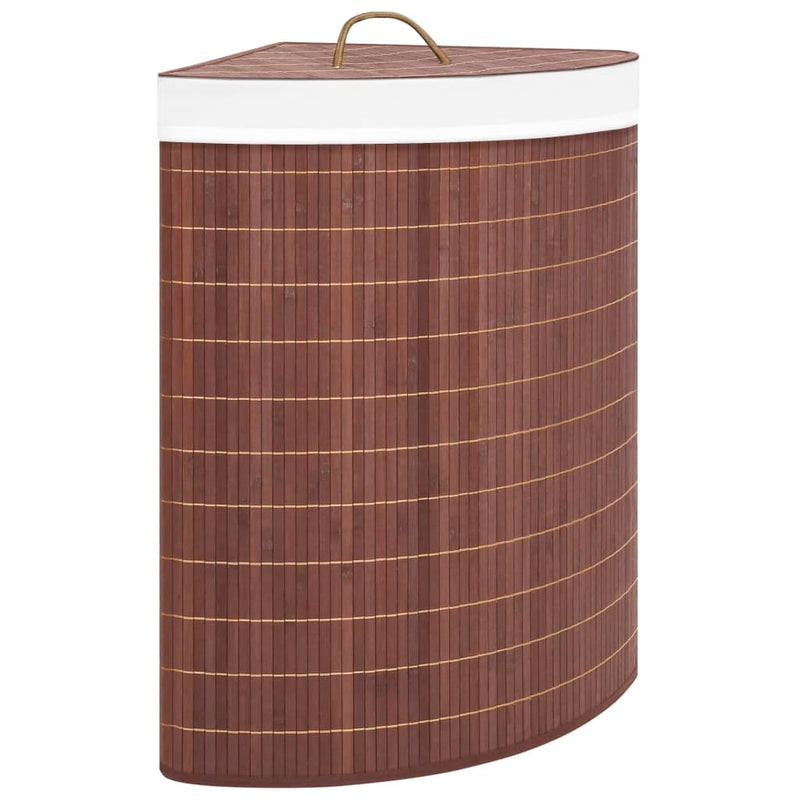 Load image into Gallery viewer, Vidaxl hoekwasmand 60 l bamboe bruin
