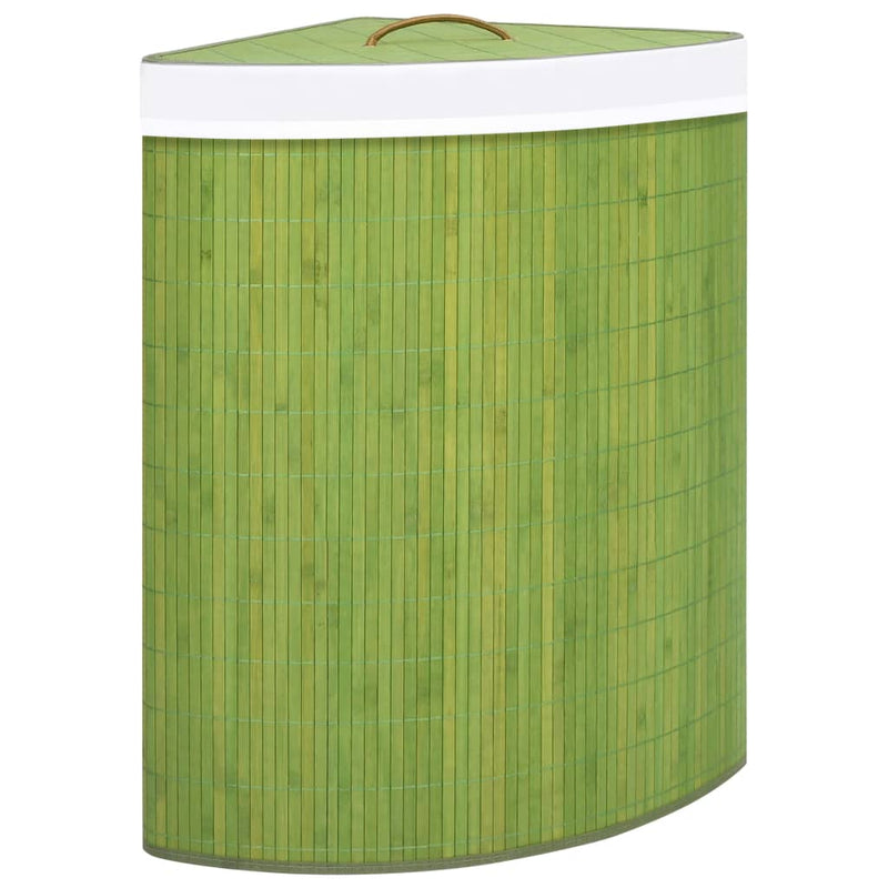 Load image into Gallery viewer, Vidaxl hoekwasmand 60 l bamboe groen
