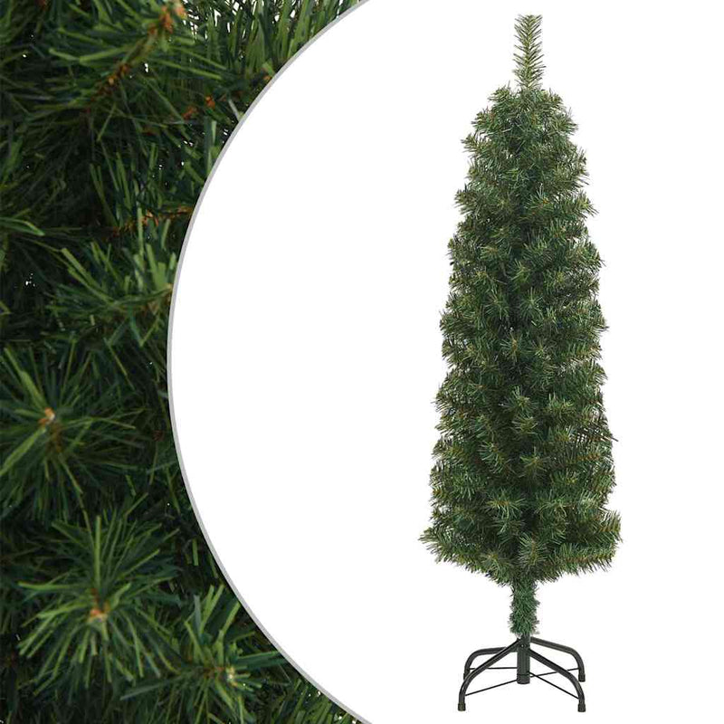 Load image into Gallery viewer, Vidaxl kunstkerstboom met standaard smal 150 cm pvc groen
