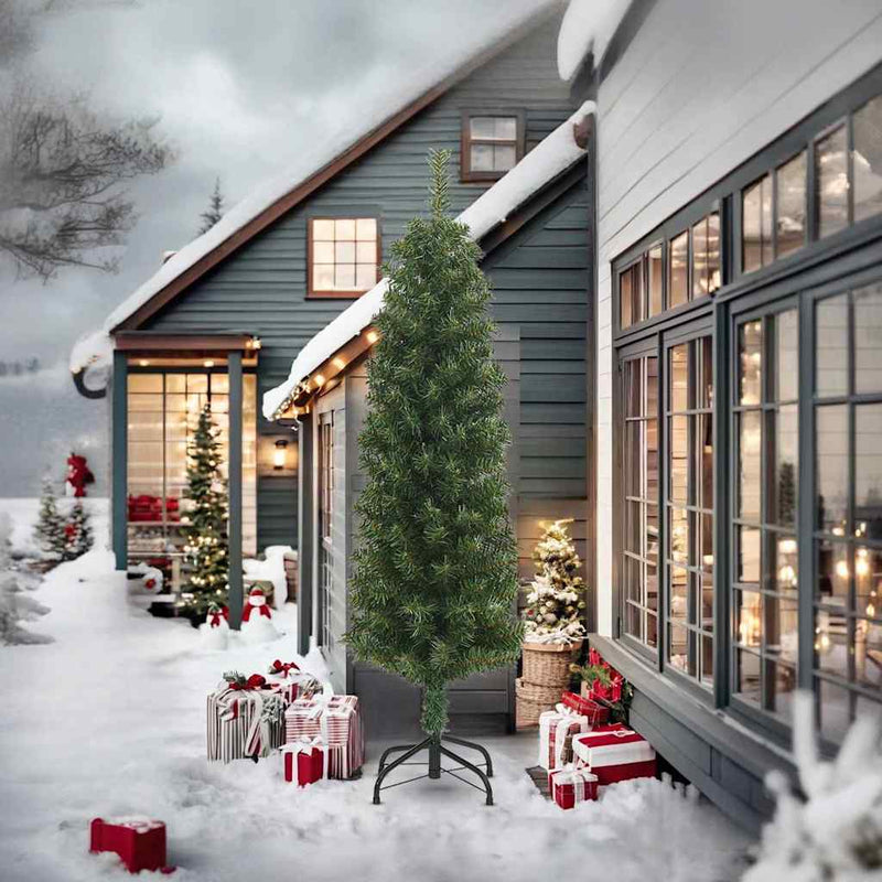 ギャラリービューアに画像をロードする, Vidaxl kunstkerstboom met standaard smal 240 cm pvc groen
