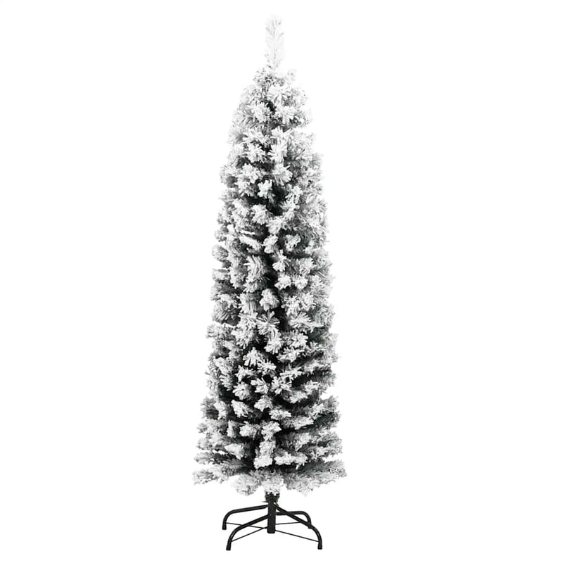 Load image into Gallery viewer, Vidaxl kunstkerstboom met sneeuw smal 150 cm pvc groen
