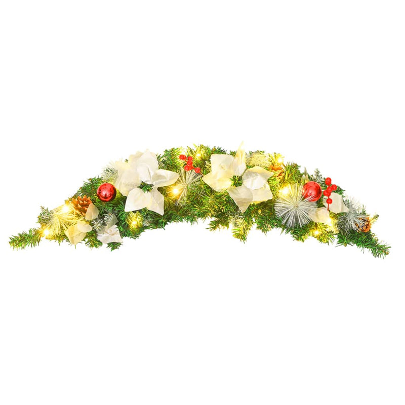 Load image into Gallery viewer, Vidaxl kerstboog met led-lampjes 90 cm pvc groen
