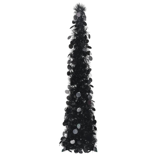 Vidaxl kunstkerstboom pop-up 120 cm pet zwart