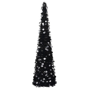 Vidaxl kunstkerstboom pop-up 150 cm pet zwart