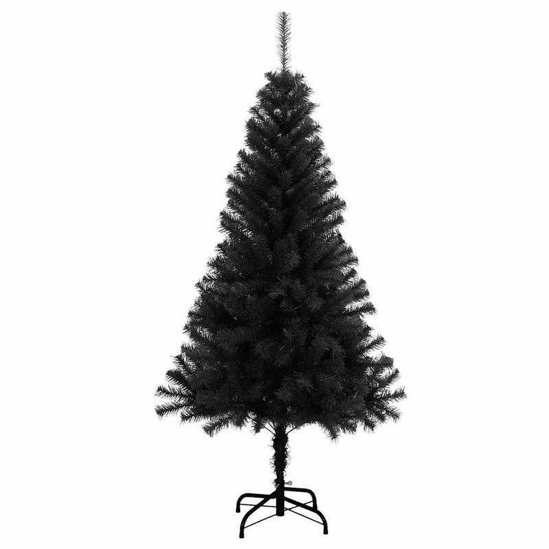 Afbeelding laden in galerijviewer, Vidaxl kunstkerstboom met standaard 150 cm pvc zwart
