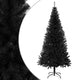 Vidaxl kunstkerstboom met standaard 210 cm pvc zwart
