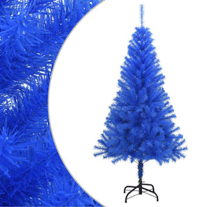Vidaxl kunstkerstboom met standaard 150 cm pvc blauw