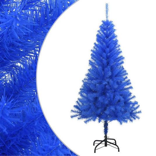 Vidaxl kunstkerstboom met standaard 150 cm pvc blauw