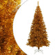 VidaXL Kunstkerstboom met standaard 210 cm PET goudkleurig