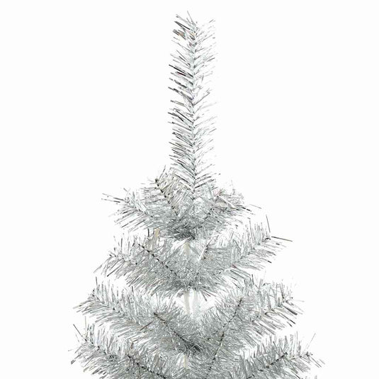 Vidaxl kunstkerstboom met standaard 180 cm pet zilverkleurig