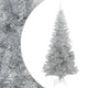 VidaXL Kunstkerstboom met standaard 210 cm PET zilverkleurig