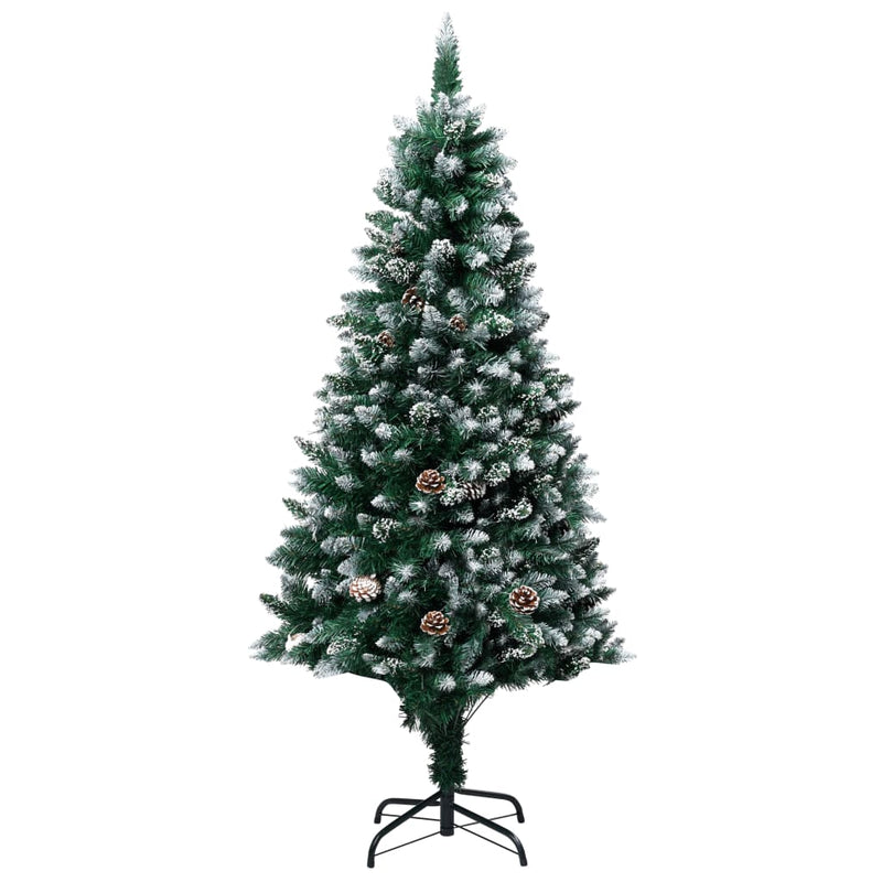 Load image into Gallery viewer, Vidaxl kunstkerstboom met dennenappels en witte sneeuw 150 cm

