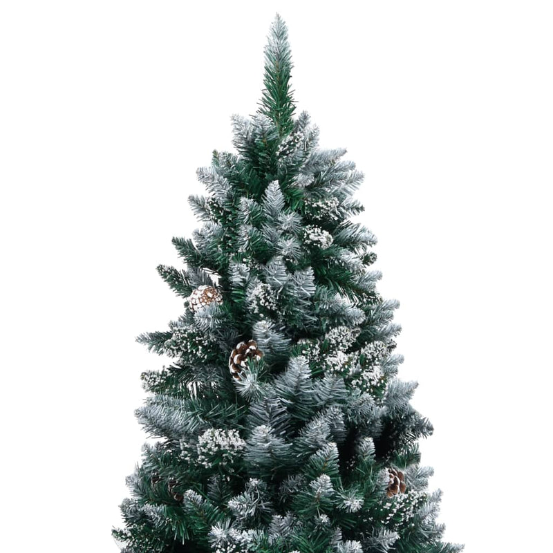 Load image into Gallery viewer, Vidaxl kunstkerstboom met dennenappels en witte sneeuw 150 cm
