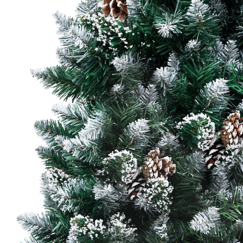 Load image into Gallery viewer, Vidaxl kunstkerstboom met dennenappels en witte sneeuw 150 cm
