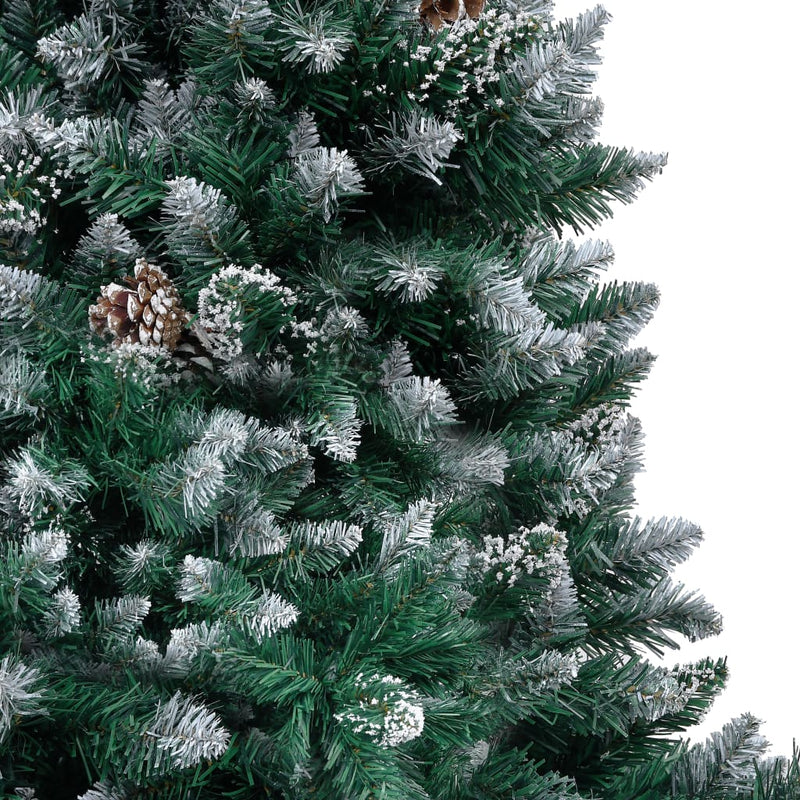 Load image into Gallery viewer, Vidaxl kunstkerstboom met dennenappels en witte sneeuw 180 cm
