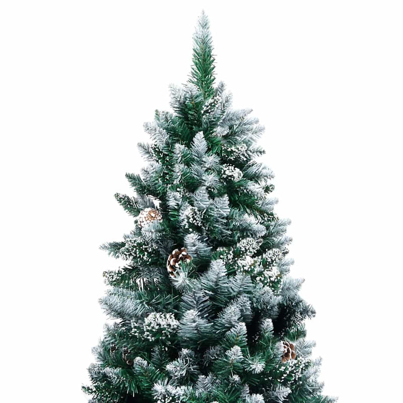 Laden Sie das Bild in Galerie -Viewer, Vidaxl kunstkerstboom met dennenappels en witte sneeuw 240 cm
