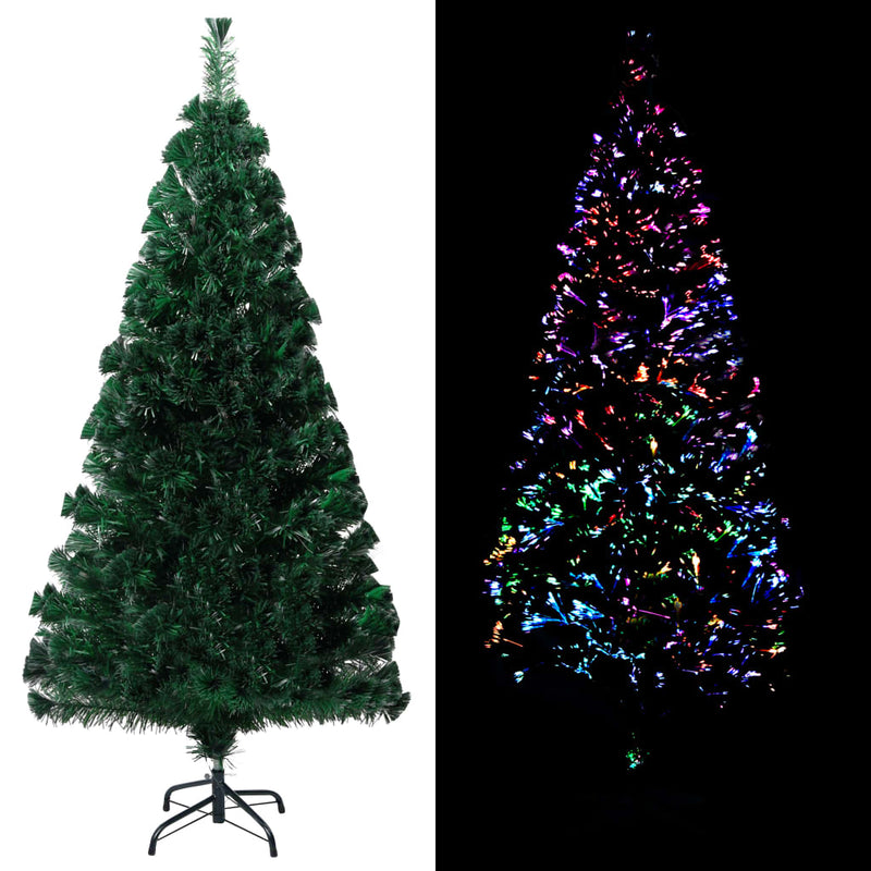 Load image into Gallery viewer, Vidaxl kunstkerstboom met standaard 150 cm glasvezel groen
