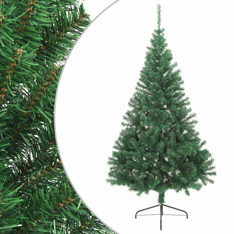 Load image into Gallery viewer, Vidaxl kunstkerstboom met standaard half 210 cm pvc groen
