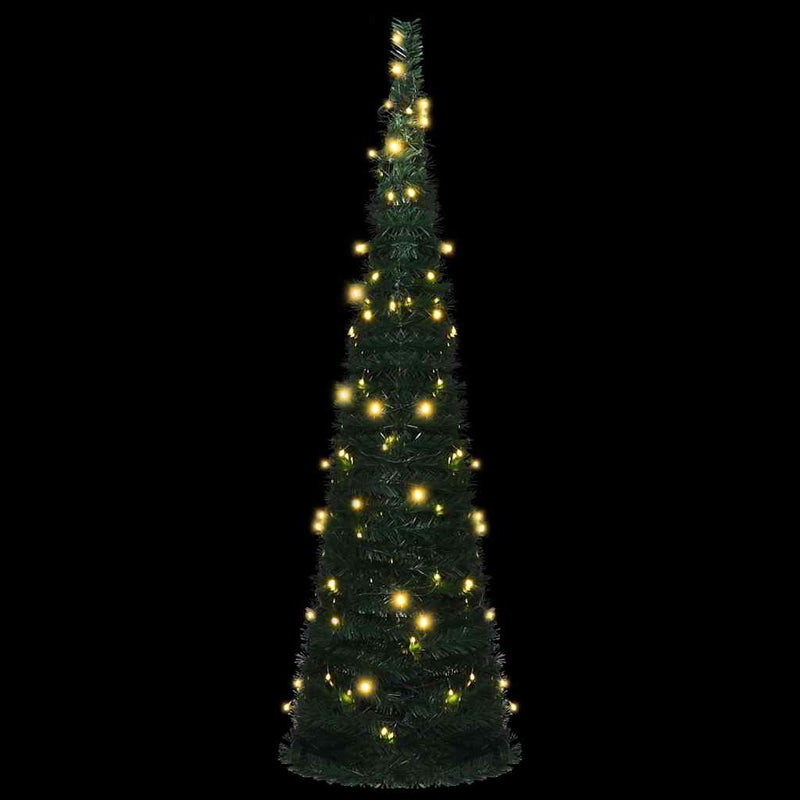 Afbeelding laden in galerijviewer, Vidaxl kunstkerstboom met verlichting pop-up 150 cm groen
