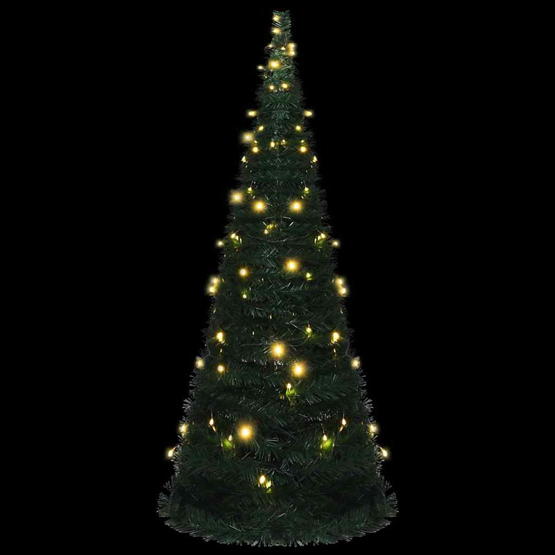 Load image into Gallery viewer, Vidaxl kunstkerstboom met verlichting pop-up 210 cm groen
