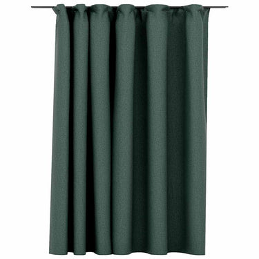 Vidaxl gordijn linnen-look verduisterend met haken 290x245 cm groen