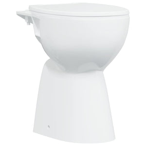 Vidaxl randloos toilet 7 cm extra hoogte soft-close keramiek wit