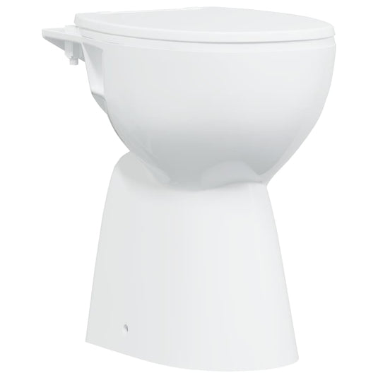 Vidaxl randloos toilet 7 cm verhoogde hoogte soft-close keramiek wit