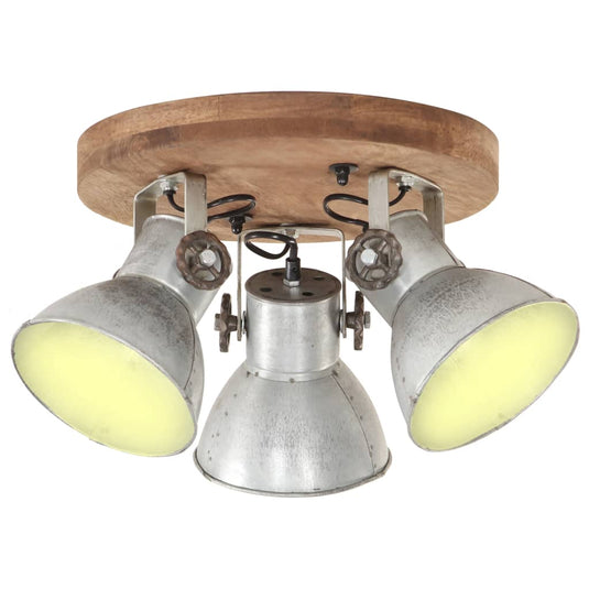 Vidaxl plafondlamp industrieel 25 w e27 42x27 cm zilverkleurig