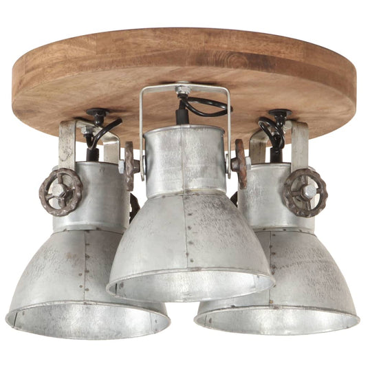 Vidaxl plafondlamp industrieel 25 w e27 42x27 cm zilverkleurig