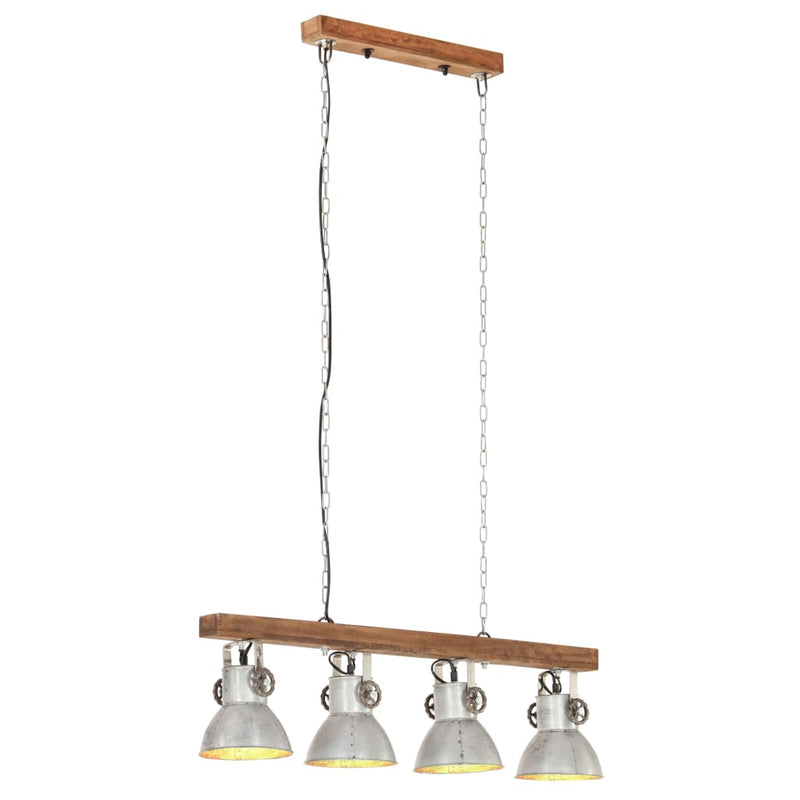 Load image into Gallery viewer, Vidaxl plafondlamp industrieel e27 mangohout zilverkleurig
