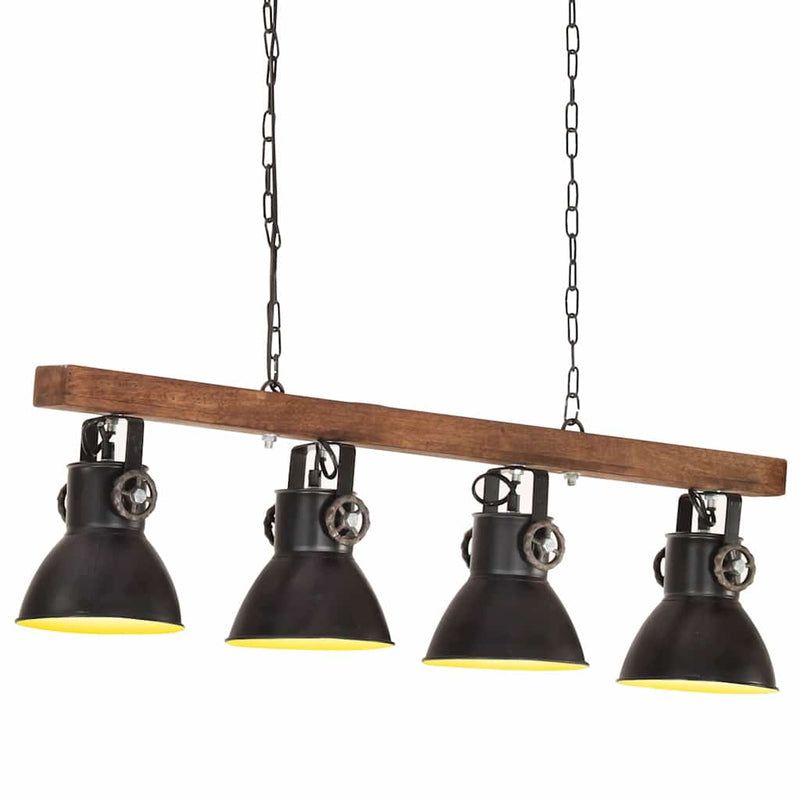ギャラリービューアに画像をロードする, Vidaxl plafondlamp industrieel e27 mangohout zwart
