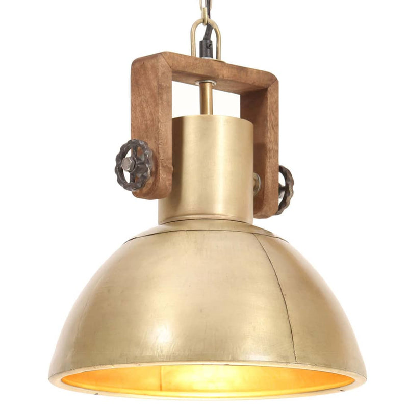 Load image into Gallery viewer, Vidaxl hanglamp industrieel rond 25 w e27 30 cm messingkleurig
