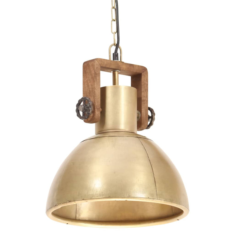Load image into Gallery viewer, Vidaxl hanglamp industrieel rond 25 w e27 30 cm messingkleurig

