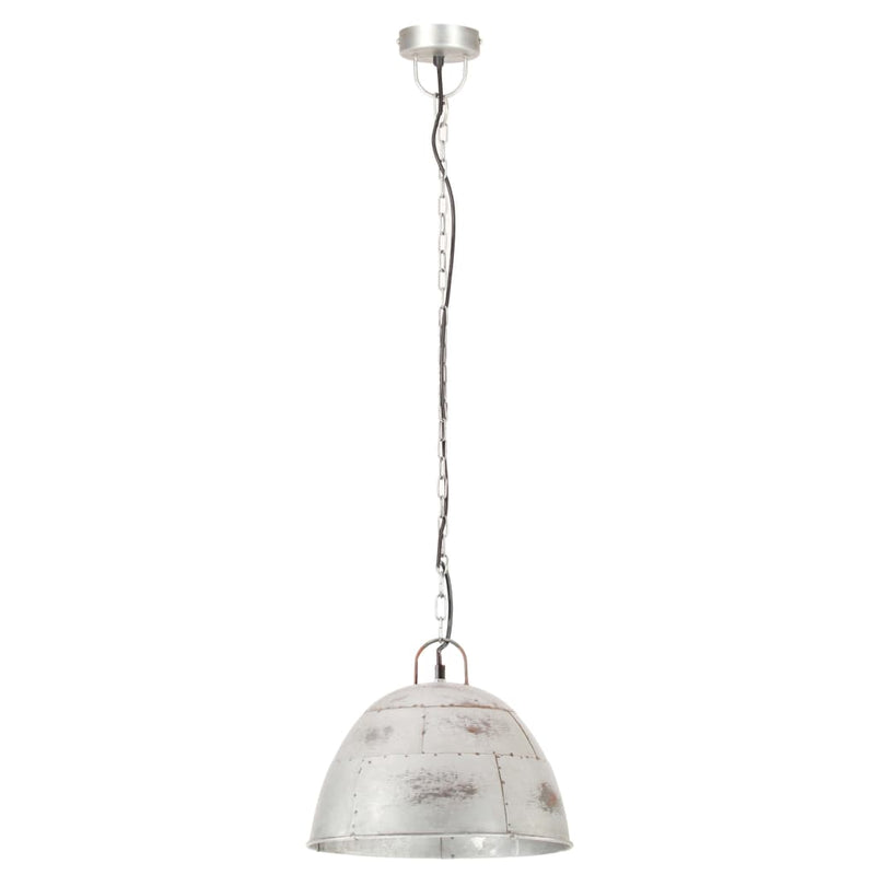 Load image into Gallery viewer, Vidaxl hanglamp industrieel vintage rond 25 w e27 31 cm zilverkleurig
