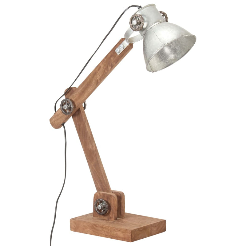 Afbeelding laden in galerijviewer, Vidaxl bureaulamp industrieel rond e27 58x18x90 cm zilverkleurig
