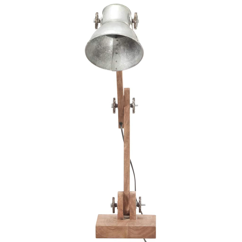 Afbeelding laden in galerijviewer, Vidaxl bureaulamp industrieel rond e27 58x18x90 cm zilverkleurig
