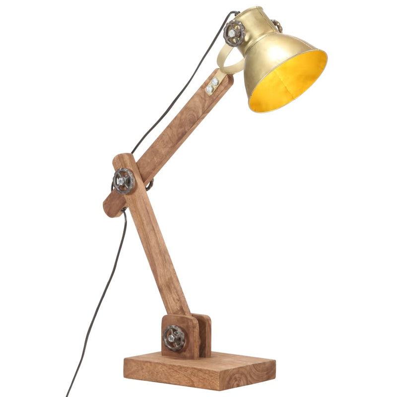 Load image into Gallery viewer, VidaXL Bureaulamp industrieel rond E27 58x18x90 cm messingkleurig
