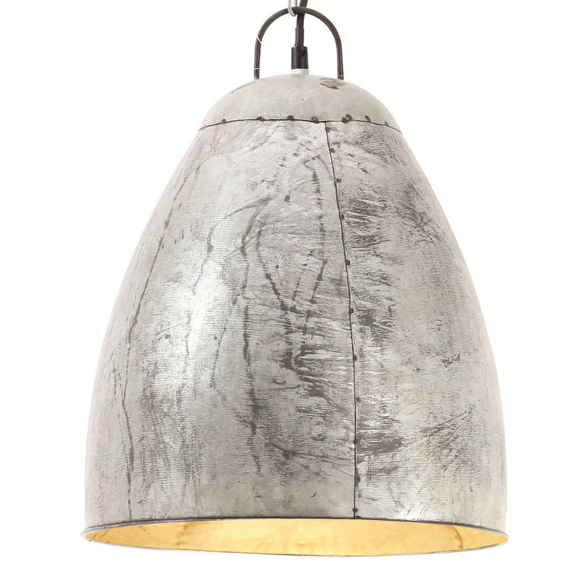 Load image into Gallery viewer, Vidaxl hanglamp industrieel rond 25 w e27 32 cm zilverkleurig
