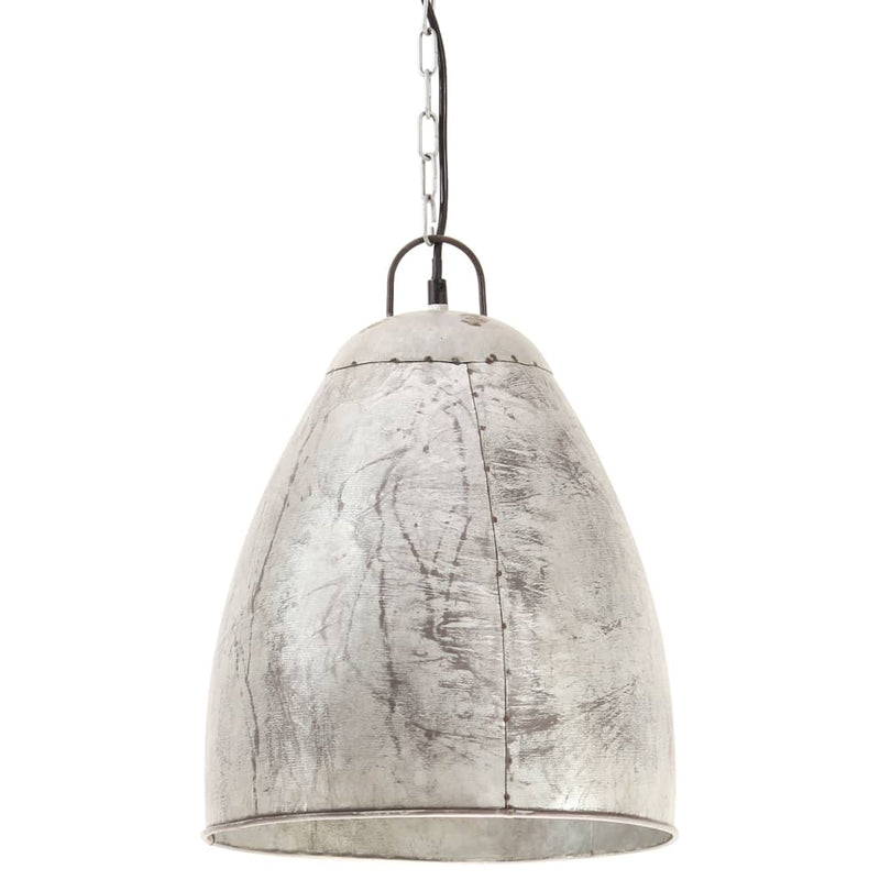 Load image into Gallery viewer, Vidaxl hanglamp industrieel rond 25 w e27 32 cm zilverkleurig
