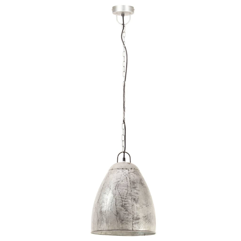 Load image into Gallery viewer, Vidaxl hanglamp industrieel rond 25 w e27 32 cm zilverkleurig
